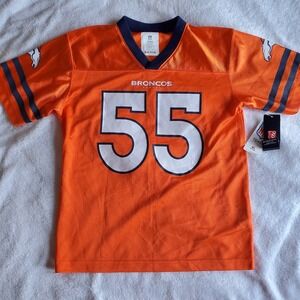 NEW NFL Team Denver Broncos Bradley Chubb #55 Orange Jersey Size Youth Large